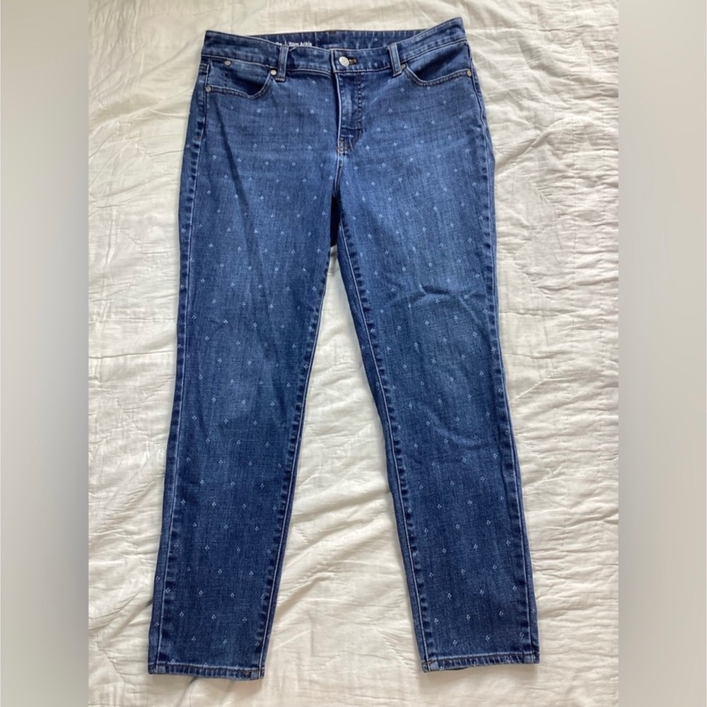 Talbots‎ Flawless Slim Ankle Patterned Jeans 8P